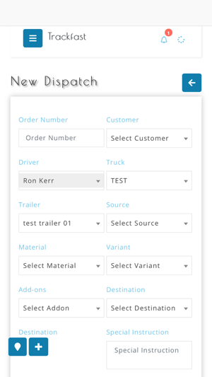 Trackfast Driver Portal