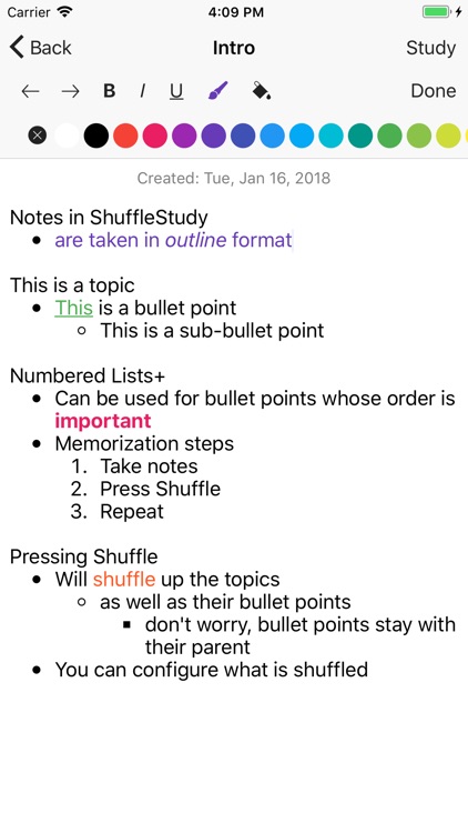 ShuffleStudy