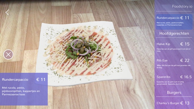 Foodstory Augmented Reality