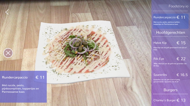 Foodstory Augmented Reality