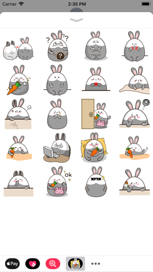 Cute Chubby Rabbit Stickers(圖2)-速報App