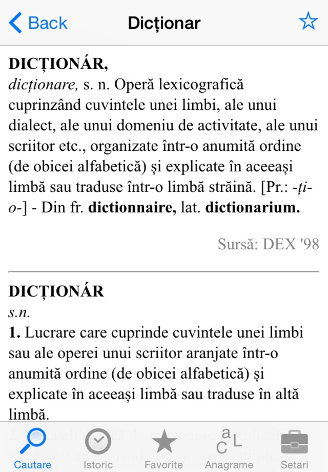 Dictionar screenshot 2