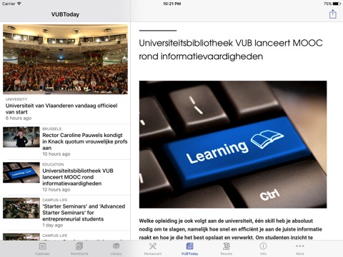 VUBCampus screenshot 2
