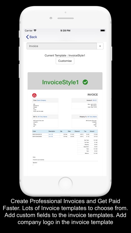 Kite Invoice Inventory Quotes