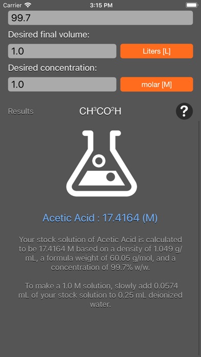 Acid and Base Molarity Calc screenshot 2