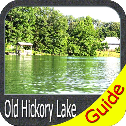 Old Hickory lake Tennessee GPS fishing chart icon