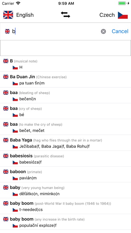 Czech/English Dictionary screenshot-3