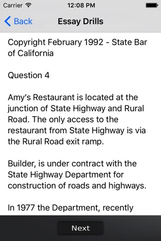 California Bar Essay Drills screenshot 2