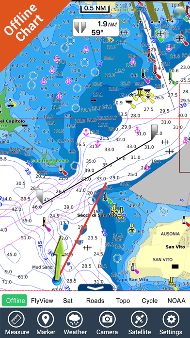 Marine: Puglia HD - GPS Map Navigator screenshot 3