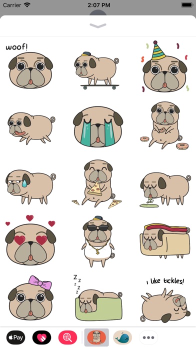 Pug Puppy Sticker Pack! screenshot 3