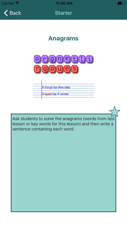 Plenary and Starter Ideas