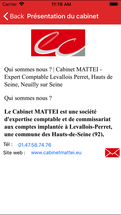 Cabinet Mattei screenshot 2