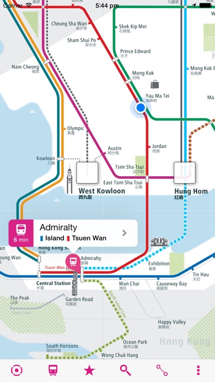 Hong Kong Rail Map Lite