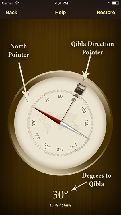 Qibla Compass (Kaaba Locator)