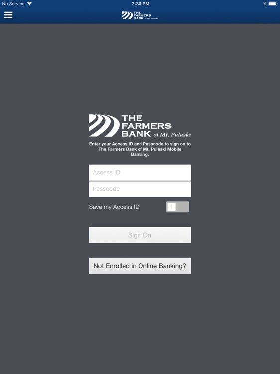 The Farmers Bank for iPad
