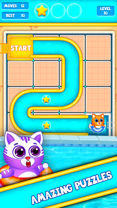 Kitty Pool Slide Fun screenshot 2