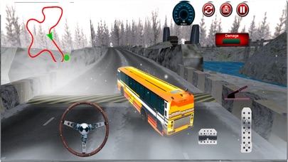 Snowy mountain bus driving Sim screenshot 2