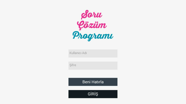 Soru Çözüm Programı