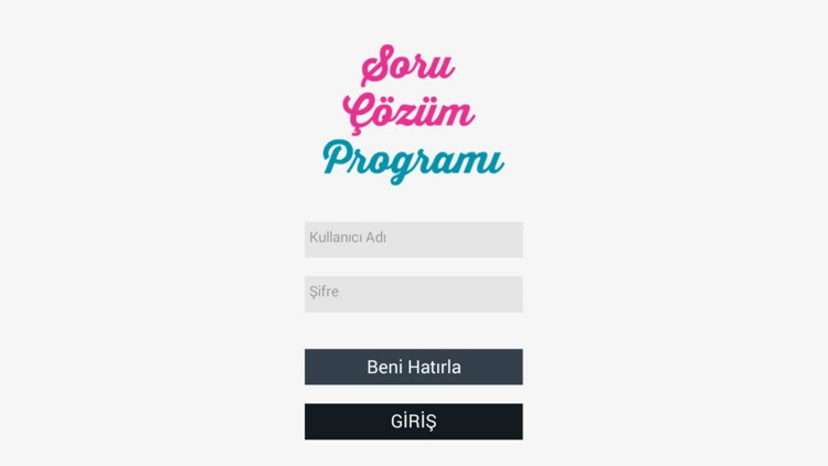 Soru Çözüm Programı