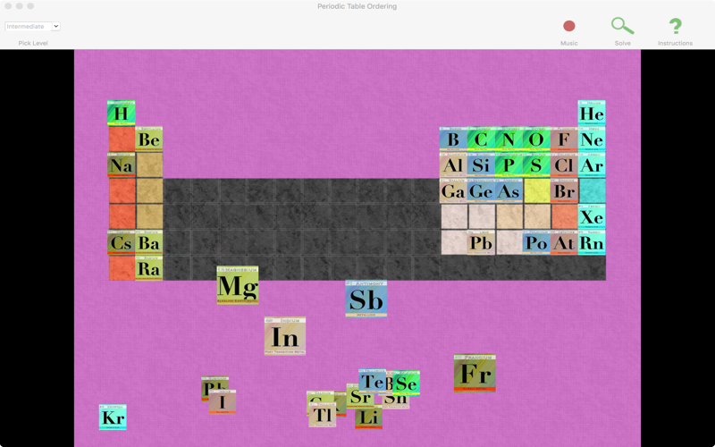 Periodic Table Ordering Quiz screenshot 2