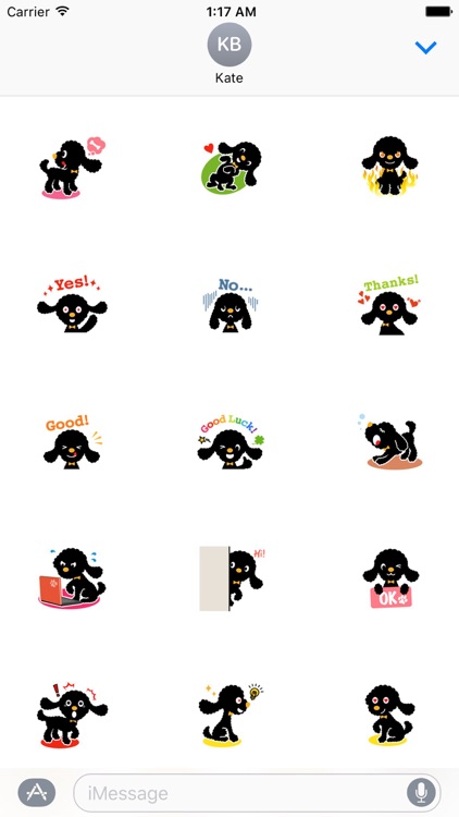 Black Toy Poodle Dog Sticker