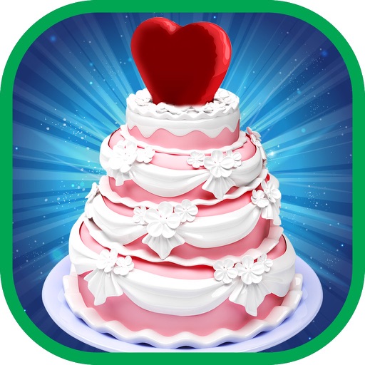 Heart Wedding Cake Cooking icon