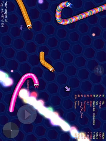 Скриншот из Glowing Snake King Online Game