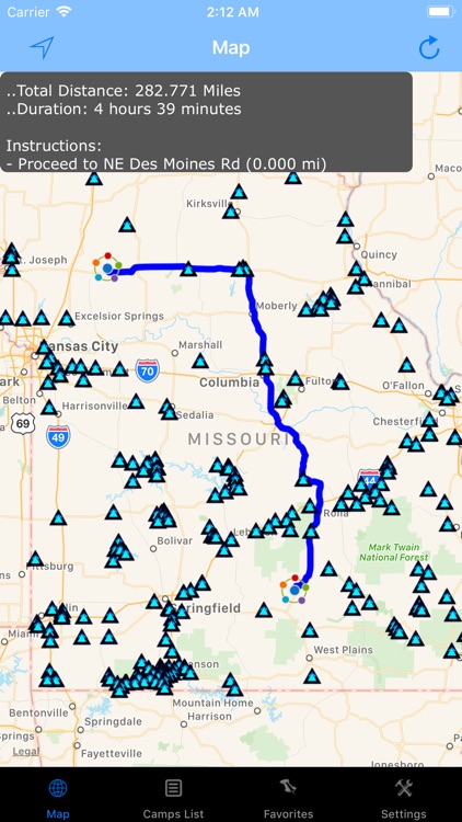 Missouri – Camping & RV spots