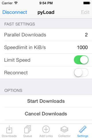 pyLoad for iOS screenshot 3