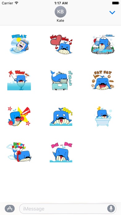 Funny Giant Blue Whale Sticker screenshot 3