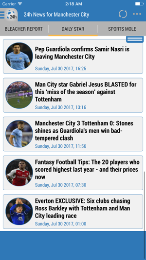 24h News for Manchester City(圖1)-速報App