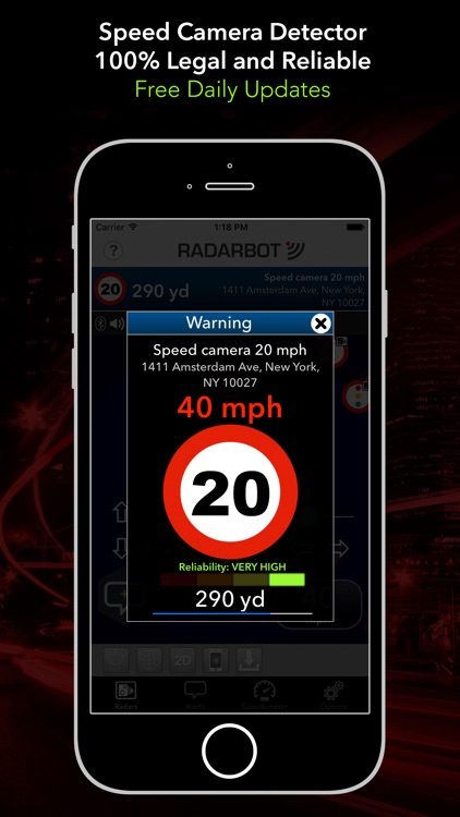 Radarbot Pro: SpeedCam Detector and Traffic Alerts