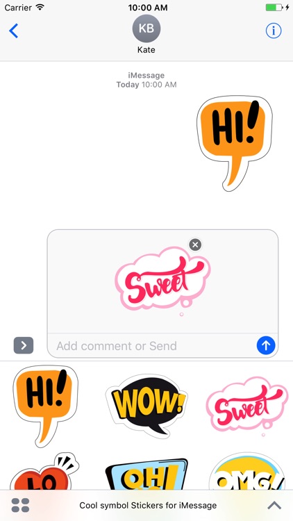 Cool symbol stickers for iMessage