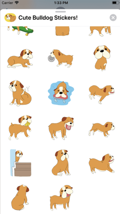 Cute Bulldog Stickers ! screenshot 4