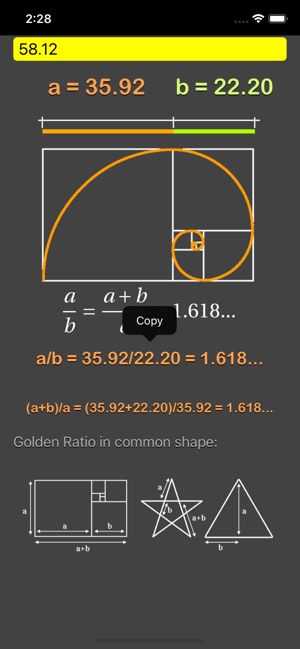 Golden Ratio Calculator Plus(圖4)-速報App