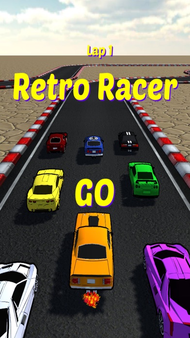 Retro Racer arcade race game screenshot 2