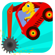 恐龙挖掘机 - 赛车和汽车儿童游戏总动员