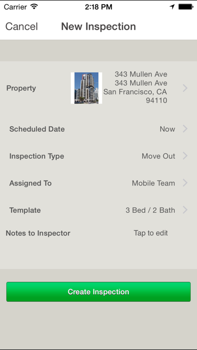 How to cancel & delete Inspections by Propertyware from iphone & ipad 4