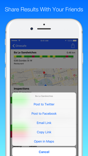 Dinesafe Toronto - Restaurant Health Inspections(圖5)-速報App