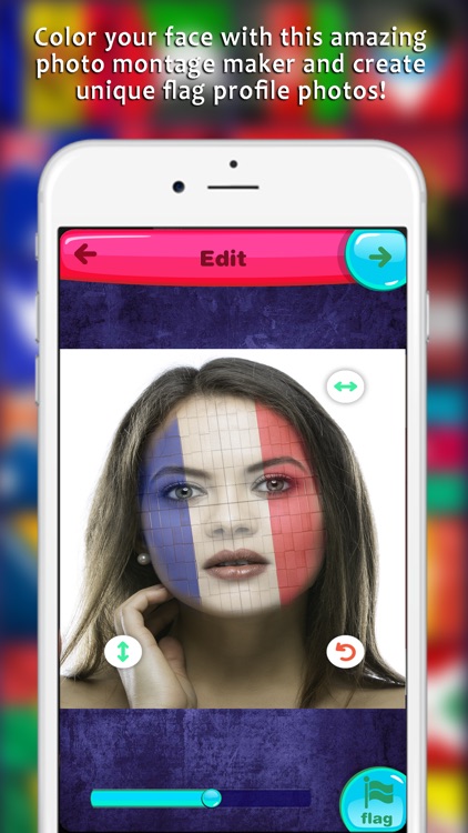 Flag on Face Photo Editor