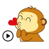 Animated Lovely Monkey Sticker