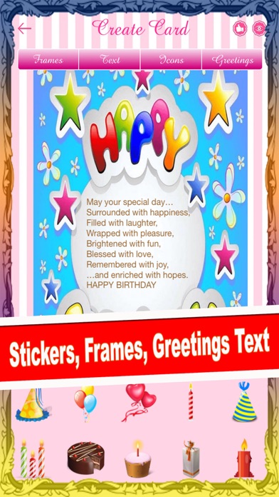 Birthday Greetings Card PRO screenshot 2