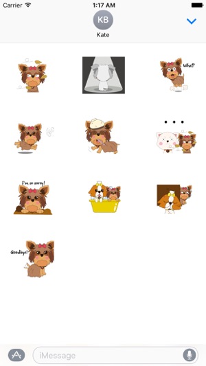 Yorkshire Terrier Dog - YorkieMoji Sticker(圖3)-速報App