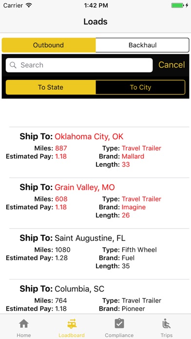 Indiana Transport Driver App screenshot 2