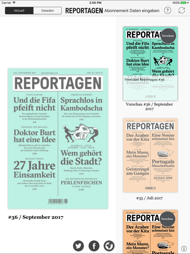 REPORTAGEN: Das Magazin