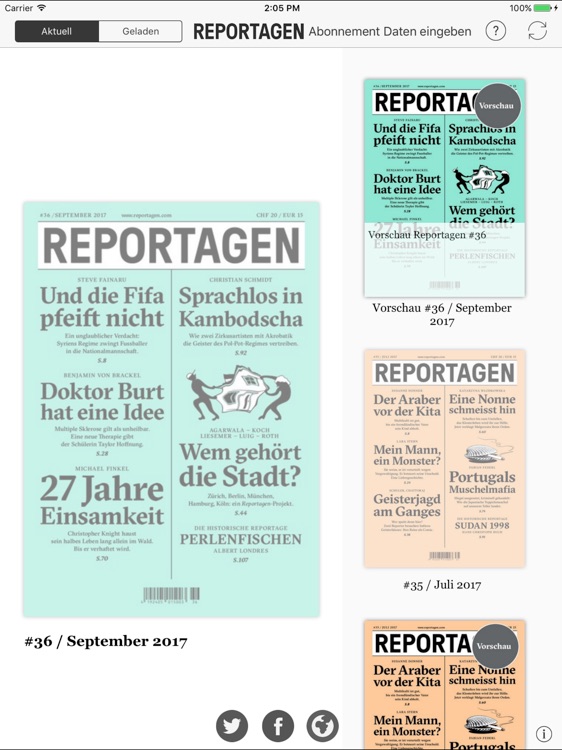 REPORTAGEN: Das Magazin