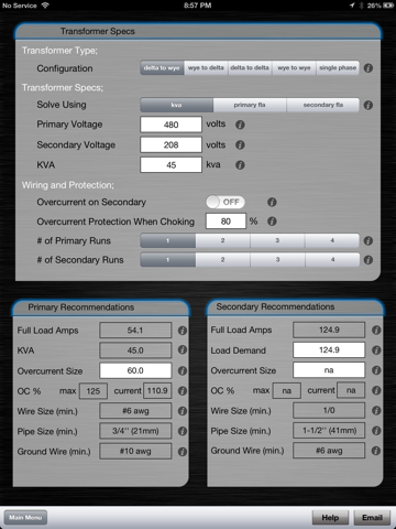 Electrical Calc Pro USA screenshot 3