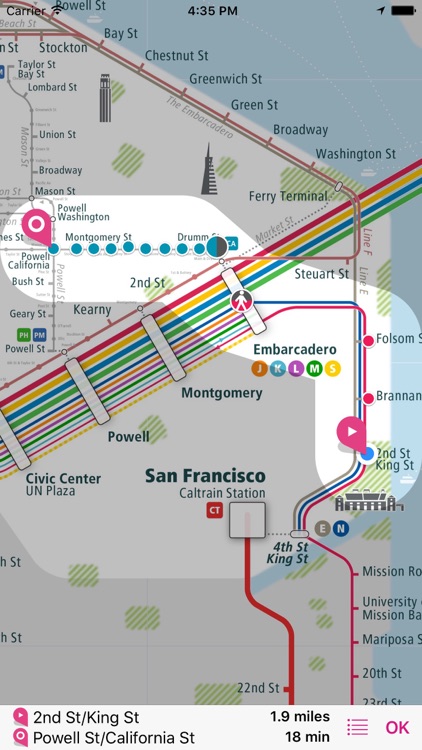 San Francisco Rail Map Lite