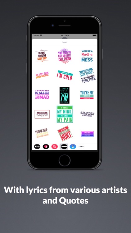Song Lyrics Stickers