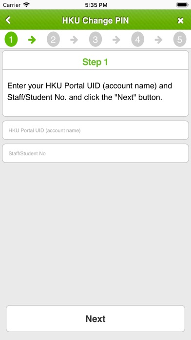 Change HKU Portal PIN screenshot 4